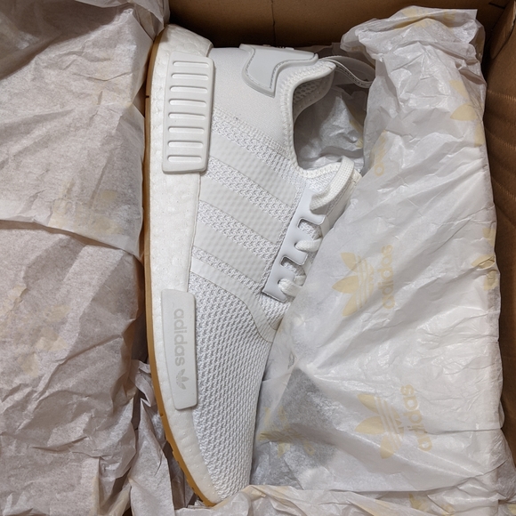NWT adidas NMD_R1 All White Running Workout Shoes main image 5